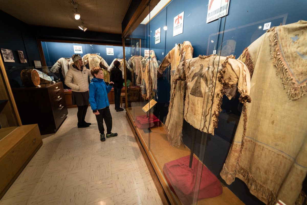 Native dresses at the Yellowstone County Museum